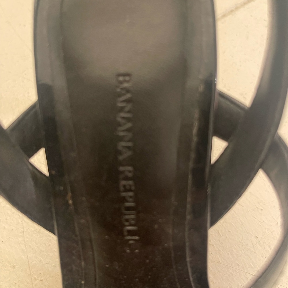 Black leather heels